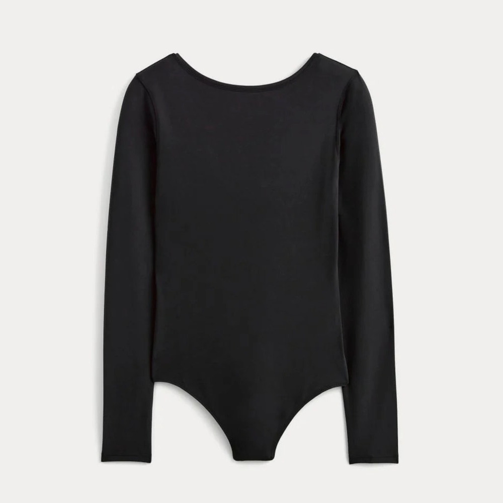 Everlane The Form Ballet Long Sleeve Bodysuit Black Size XS NWT